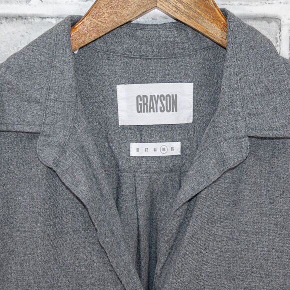 GRAYSON The HERO Women's button up Midi Dress Cotton Flannel Size 04 - Picture 3 of 10